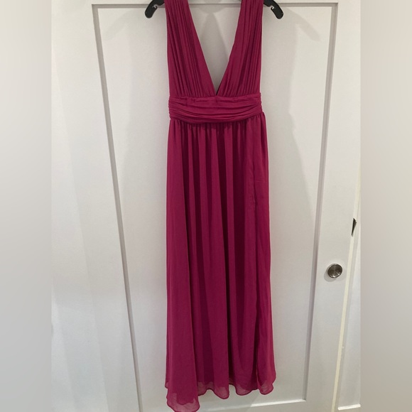 Lulus Empire Waist Pleated Chiffon Gown - worn once! - Picture 3 of 6